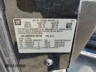 2010 GMC Acadia SLT1 with VIN 1GKLVMEDXAJ165166, listed as a Copart auction lot 48180465 with 151,405 mi miles and Salvage Title. Bid and sale history available at carsss.com. Image 13.