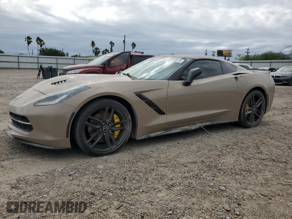 2015 Chevrolet Corvette Z51 1LT z VIN 1G1YH2D74F5117020, wystawiony jako Copart lot #52010015 z przebiegiem Nie podano mil oraz Szkoda całkowita • Salvage title. Historia ofert i sprzedaży dostępna na DreamBid. Obrazek 1.