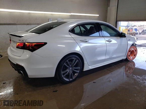 2019 Acura TLX w/A-Spec Pkg with VIN 19UUB1F62KA002053, listed as a Copart auction lot 46813715 with 64,280 mi miles and Salvage title. Bid and sale history available at DreamBid. Image 3.