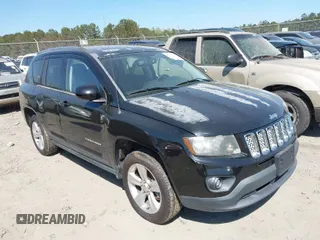2014 Jeep Compass Latitude with VIN 1C4NJDEBXED551427, listed as a IAAI auction lot 41863047 with 75,913 mi miles. Bid and sale history available at carsss.com. Image 1.
