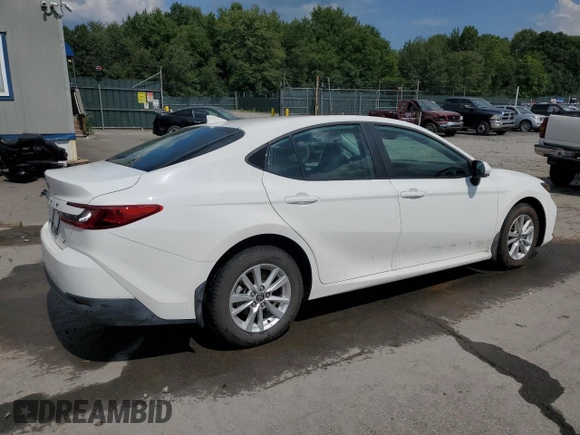 2025 Toyota Camry LE with VIN 4T1DAACK5SU004876, listed as a Copart auction lot 67248754 with 0 mi miles and Salvage Title. Bid and sale history available at carsss.com. Image 3.