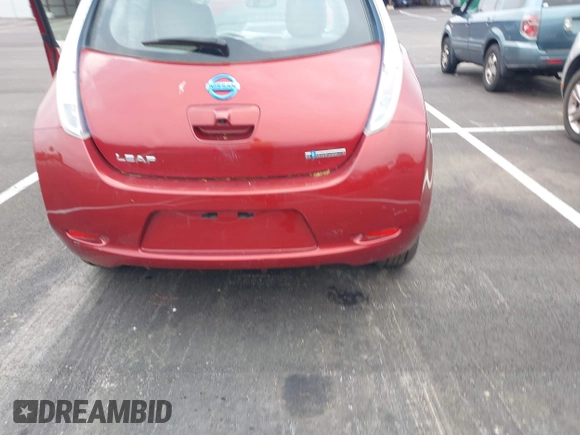 2012 Nissan LEAF SL with VIN JN1AZ0CP5CT022293, listed as a IAAI auction lot 42074728 with 56,761 mi miles. Bid and sale history available at carsss.com. Image 6.