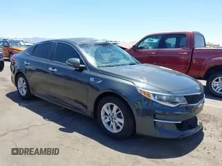 2016 Kia Optima LX with VIN 5XXGT4L32GG015563, listed as a IAAI auction lot 42585753 with 80,534 mi miles and . Bid and sale history available at DreamBid. Image 1.