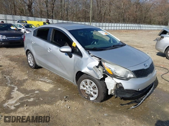 2014 Kia Rio LX with VIN KNADM4A35E6406377, listed as a IAAI auction lot 41739029 with 1 mi miles. Bid and sale history available at carsss.com. Image 1.