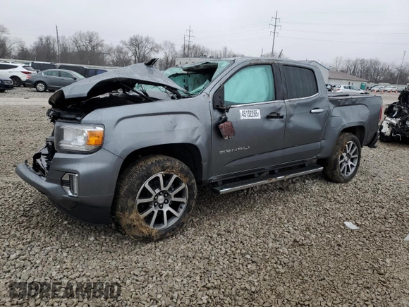 2022 GMC Canyon 4WD Denali with VIN 1GTG6EEN9N1214906, listed as a Copart auction lot 45132265 with 0 mi miles and Salvage Title. Bid and sale history available at carsss.com. Image 1.