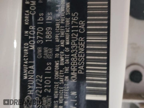 2023 Hyundai Venue SE with VIN KMHRB8A33PU211765, listed as a Copart auction lot 41487345 with 12,273 mi miles and Salvage Title. Bid and sale history available at DreamBid. Image 12.