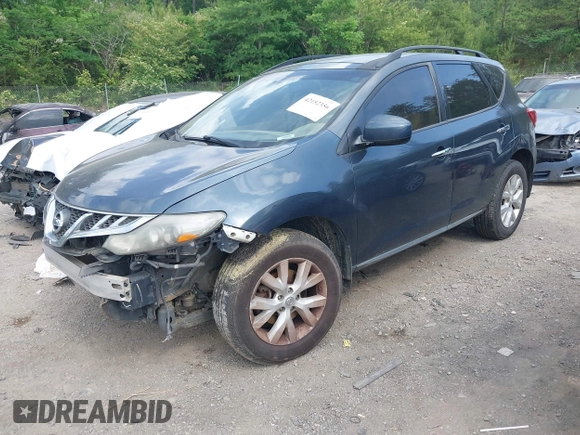 2012 Nissan Murano SL with VIN JN8AZ1MU7CW102026, listed as a IAAI auction lot 42152356 with 264,736 mi miles and . Bid and sale history available at carsss.com. Image 2.