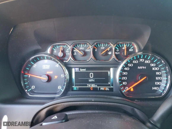2019 Chevrolet Tahoe LT with VIN 1GNSCBKCXKR261399, listed as a Copart auction lot 46799495 with 74,193 mi miles and Salvage Title. Bid and sale history available at carsss.com. Image 9.