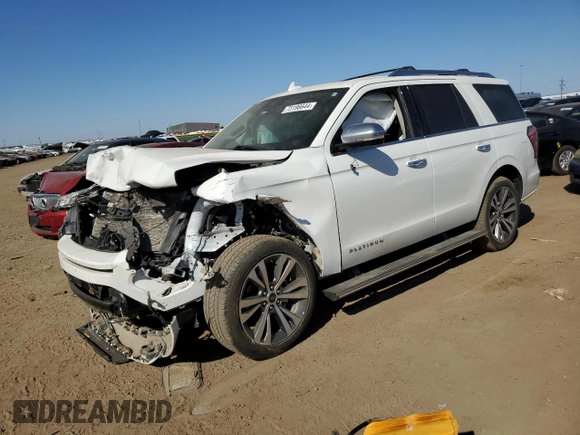 2020 Ford Expedition Platinum with VIN 1FMJU1MT3LEA44368, listed as a Copart auction lot 73196644 with 76,256 mi miles and Salvage Title. Bid and sale history available at carsss.com. Image 1.