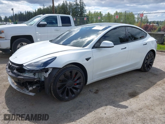 2021 Tesla Model 3 Performance with VIN 5YJ3E1EC2MF096681, listed as a IAAI auction lot 42068782 with 34,852 mi miles and . Bid and sale history available at DreamBid. Image 23.