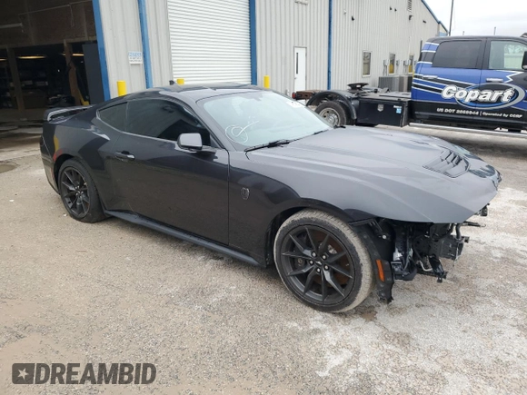 2024 Ford Mustang Dark Horse with VIN 1FA6P8R04R5503740, listed as a Copart auction lot 42720915 with 8,524 mi miles and Salvage Title. Bid and sale history available at carsss.com. Image 4.