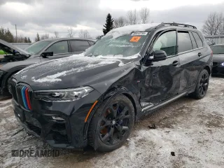 2022 BMW X7 M50i with VIN 5UXCX6C01N9M53973, listed as a Copart auction lot 88810795 with 0 mi miles and Salvage Title. Bid and sale history available at carsss.com. Image 1.