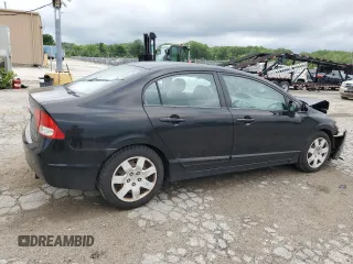 2011 Honda Civic LX with VIN 2HGFA1F53BH307727, listed as a Copart auction lot 57440754 with 153,689 mi miles and Salvage Title. Bid and sale history available at DreamBid. Image 3.