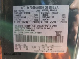 2003 Ford F-150 XL with VIN 1FTRX07WX3KC55888, listed as a Copart auction lot 47845515 with Not provided miles and Clean title. Bid and sale history available at DreamBid. Image 12.
