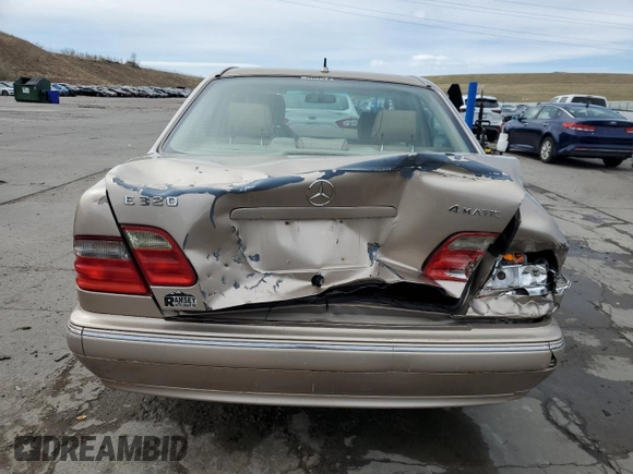 2000 Mercedes-Benz E-Class with VIN WDBJF82J0YX040071, listed as a Copart auction lot 50001165 with 145,638 mi miles and Salvage Title. Bid and sale history available at carsss.com. Image 6.