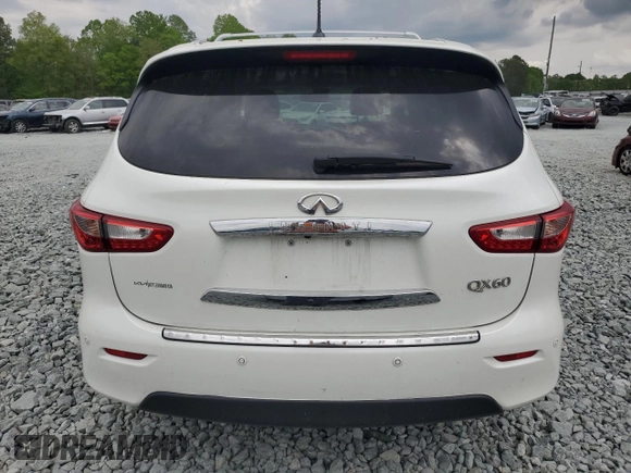 2015 Infiniti QX60 with VIN 5N1AL0MM0FC551444, listed as a Copart auction lot 53893195 with 138,366 mi miles and Salvage title. Bid and sale history available at DreamBid. Image 6.