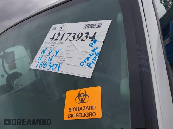 2014 Ford Econoline Cargo Commercial with VIN 1FTNE1EWXEDA18404, listed as a IAAI auction lot 42173934 with 188,301 mi miles and . Bid and sale history available at DreamBid. Image 18.
