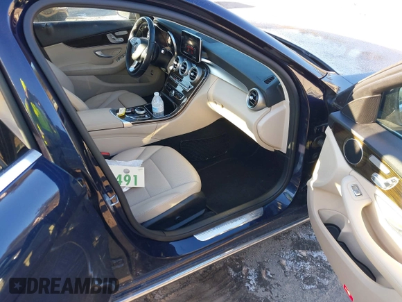 2017 Mercedes-Benz C 300 with VIN WDDWF4KB5HR216065, listed as a IAAI auction lot 41468438 with 65,600 mi miles and . Bid and sale history available at DreamBid. Image 5.