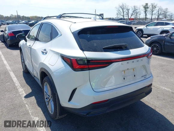 2024 Lexus NX 350 Luxury z VIN JTJHGCEZ9R2011147, wystawiony jako IAAI lot #42075605 z przebiegiem 30 153 mil mil oraz . Historia ofert i sprzedaży dostępna na DreamBid. Obrazek 3.