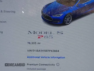 2014 Tesla Model S 60 with VIN 5YJSA1H15EFP43884, listed as a IAAI auction lot 41993180 with 78,305 mi miles and . Bid and sale history available at DreamBid. Image 14.