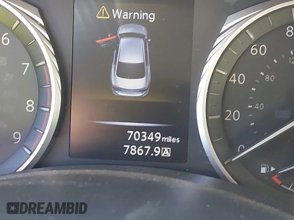 2020 Infiniti Q50 Edition 30 with VIN JN1EV7AP2LM200941, listed as a IAAI auction lot 41847776 with 70,349 mi miles and . Bid and sale history available at DreamBid. Image 7.