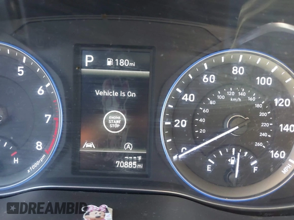 2022 Hyundai Kona SEL with VIN KM8K62AB8NU832281, listed as a IAAI auction lot 40632207 with 70,885 mi miles and . Bid and sale history available at DreamBid. Image 7.