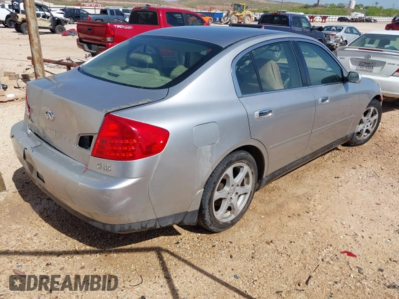 2004 Infiniti G35 w/Leather with VIN JNKCV51E24M614390, listed as a IAAI auction lot 42016569 with 229,477 mi miles and . Bid and sale history available at DreamBid. Image 4.