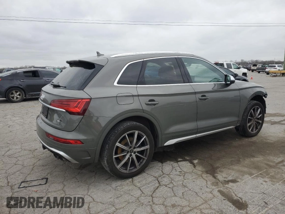 2023 Audi SQ5 Premium Plus with VIN WA1B4AFY4P2057617, listed as a Copart auction lot 49883695 with 34,522 mi miles and Salvage Title. Bid and sale history available at carsss.com. Image 3.
