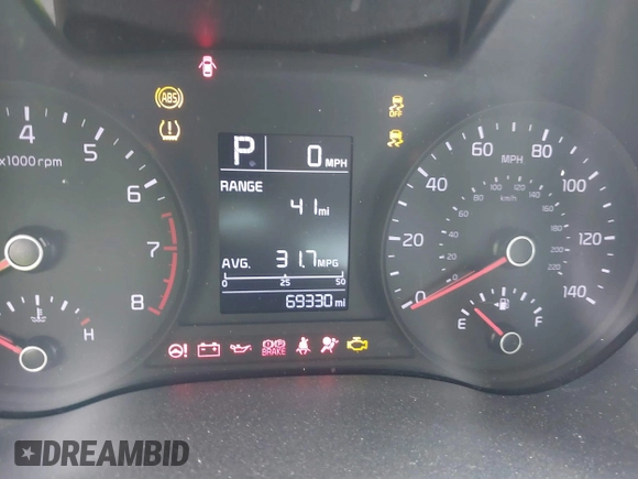 2018 Kia Rio LX with VIN 3KPA25AB6JE050180, listed as a IAAI auction lot 41183808 with 69,330 mi miles and . Bid and sale history available at DreamBid. Image 7.