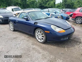 2001 Porsche Boxster with VIN WP0CA29801S620576, listed as a IAAI auction lot 42716166 with 75,168 mi miles and . Bid and sale history available at DreamBid. Image 1.