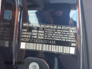 2002 Mercedes-Benz CL AMG with VIN WDBPJ73J02A021435, listed as a Copart auction lot 77801194 with Not Provided miles and Salvage Title. Bid and sale history available at carsss.com. Image 13.
