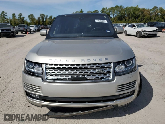 2017 Land Rover Range Rover with VIN SALGS2FE5HA350018, listed as a Copart auction lot 72626003 with 68,320 mi miles and Salvage title. Bid and sale history available at DreamBid. Image 5.