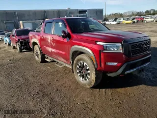 2023 Nissan Frontier PRO-4X with VIN 1N6ED1EK7PN600308, listed as a Copart auction lot 44374825 with 31,408 mi miles and Salvage Title. Bid and sale history available at carsss.com. Image 10.