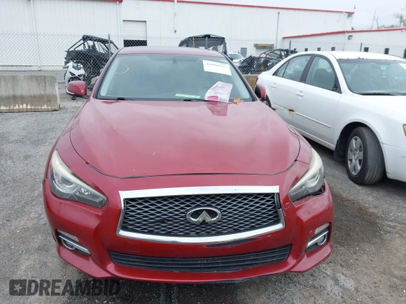 2014 Infiniti Q50 Premium with VIN JN1BV7AR7EM699016, listed as a IAAI auction lot 41858326 with 222,127 mi miles. Bid and sale history available at carsss.com. Image 11.
