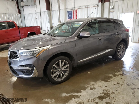 2019 Acura RDX w/Technology Pkg with VIN 5J8TC2H57KL013945, listed as a Copart auction lot 52996775 with 92,136 mi miles and Salvage Title. Bid and sale history available at carsss.com. Image 1.