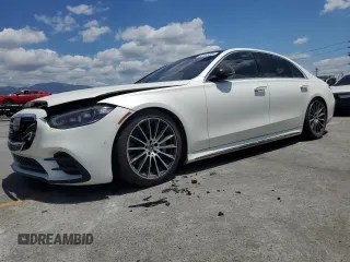 2021 Mercedes-Benz S 580 with VIN W1K6G7GB7MA037851, listed as a Copart auction lot 52167495 with 29,670 mi miles and Salvage title. Bid and sale history available at DreamBid. Image 1.