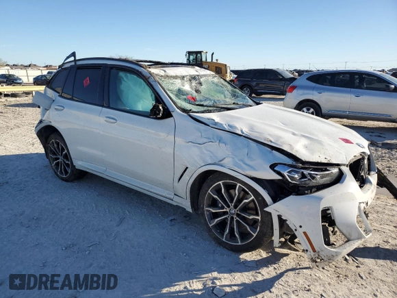 2023 BMW X3 M40i with VIN 5UX83DP07P9S24541, listed as a Copart auction lot 87211424 with Not Provided miles and Salvage Title. Bid and sale history available at DreamBid. Image 4.