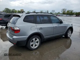 2008 BMW X3 3.0si with VIN WBXPC93428WJ22198, listed as a Copart auction lot 53187665 with 196,084 mi miles and Salvage Title. Bid and sale history available at DreamBid. Image 3.