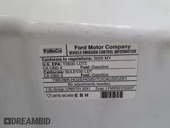 2020 Ford Escape SE with VIN 1FMCU9G60LUB25735, listed as a IAAI auction lot 42663606 with 91,591 mi miles and . Bid and sale history available at DreamBid. Image 19.