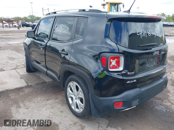 2015 Jeep Renegade Limited with VIN ZACCJADT3FPC34091, listed as a IAAI auction lot 42182599 with 100,610 mi miles and . Bid and sale history available at DreamBid. Image 3.