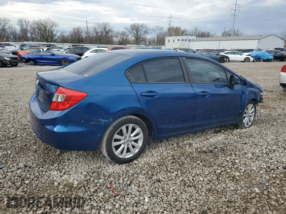 2012 Honda Civic EX with VIN 19XFB2F89CE002130, listed as a Copart auction lot 48515155 with 190,416 mi miles and Salvage Title. Bid and sale history available at DreamBid. Image 3.