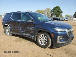 2023 Chevrolet Traverse LS with VIN 1GNERFKW4PJ206515, listed as a Copart auction lot 49480195 with 53,521 mi miles and Salvage Title. Bid and sale history available at carsss.com. Image 4.