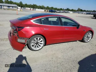 2018 Tesla Model 3 Long Range Battery with VIN 5YJ3E1EA6JF061510, listed as a Copart auction lot 55839225 with 134,570 mi miles and Salvage Title. Bid and sale history available at DreamBid. Image 3.