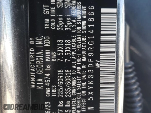 2024 Kia Sportage EX with VIN 5XYK33DF9RG141866, listed as a Copart auction lot 45470684 with 13,694 mi miles and Salvage Title. Bid and sale history available at carsss.com. Image 14.