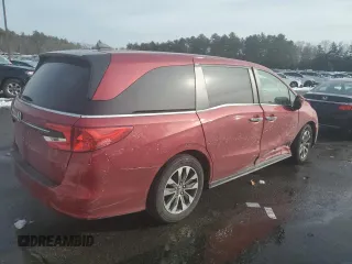 2022 Honda Odyssey EX-L with VIN 5FNRL6H72NB000481, listed as a Copart auction lot 43406015 with 43,353 mi miles and Salvage Title. Bid and sale history available at DreamBid. Image 3.