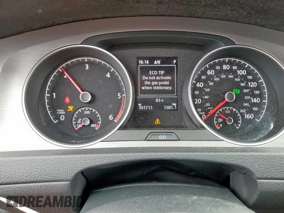 2015 Volkswagen Golf S with VIN 3VWCA7AU5FM514904, listed as a Copart auction lot 60973005 with 101,711 mi miles and Salvage title. Bid and sale history available at DreamBid. Image 9.