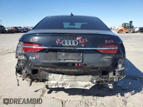 2019 Audi A6 Premium with VIN WAUD8AF29KN130760, listed as a Copart auction lot 42348395 with 51,972 mi miles and Salvage Title. Bid and sale history available at carsss.com. Image 6.