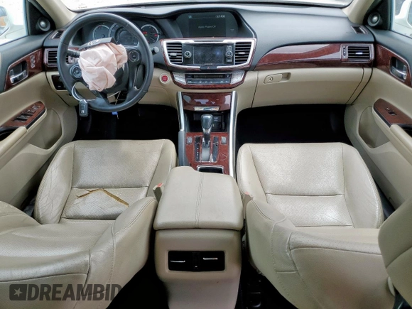 2015 Honda Accord EX-L with VIN 1HGCR2F84FA084078, listed as a Copart auction lot 54117765 with 235,549 mi miles and Salvage title. Bid and sale history available at DreamBid. Image 8.