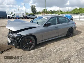 2024 BMW 3 Series M340i with VIN 3MW49FS08R8E37154, listed as a Copart auction lot 65490464 with 7,494 mi miles and Salvage Title. Bid and sale history available at carsss.com. Image 1.