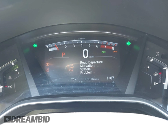 2019 Honda CR-V EX with VIN 5J6RW1H57KA029725, listed as a IAAI auction lot 41923839 with 78,136 mi miles. Bid and sale history available at carsss.com. Image 7.